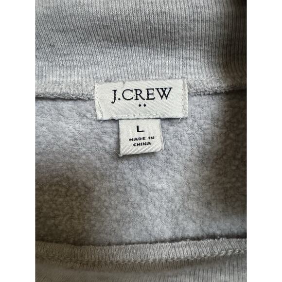 J Crew Preppy Classic Wide Button Pullover Relaxed Cowl Neck Sweatshirt Size L - Picture 4 of 8